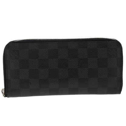 Louis Vuitton Zippy wallet vertical Damier Graphite, BLACK, CANVAS, Wallets
