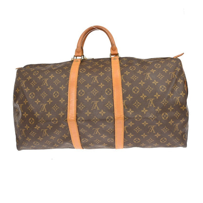 Louis Vuitton Keepall Bag Monogram Canvas, BROWN, CANVAS, Travel bag