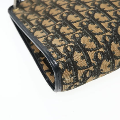 Christian Dior Vintage Trotter Shoulder Bag Canvas, NAVY, CANVAS, Shoulder bag