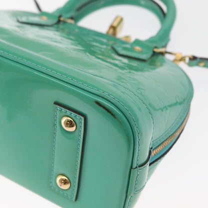 Louis Vuitton Alma Handbag Monogram Vernis, BLUE, PATENT_LEATHER, Handbag