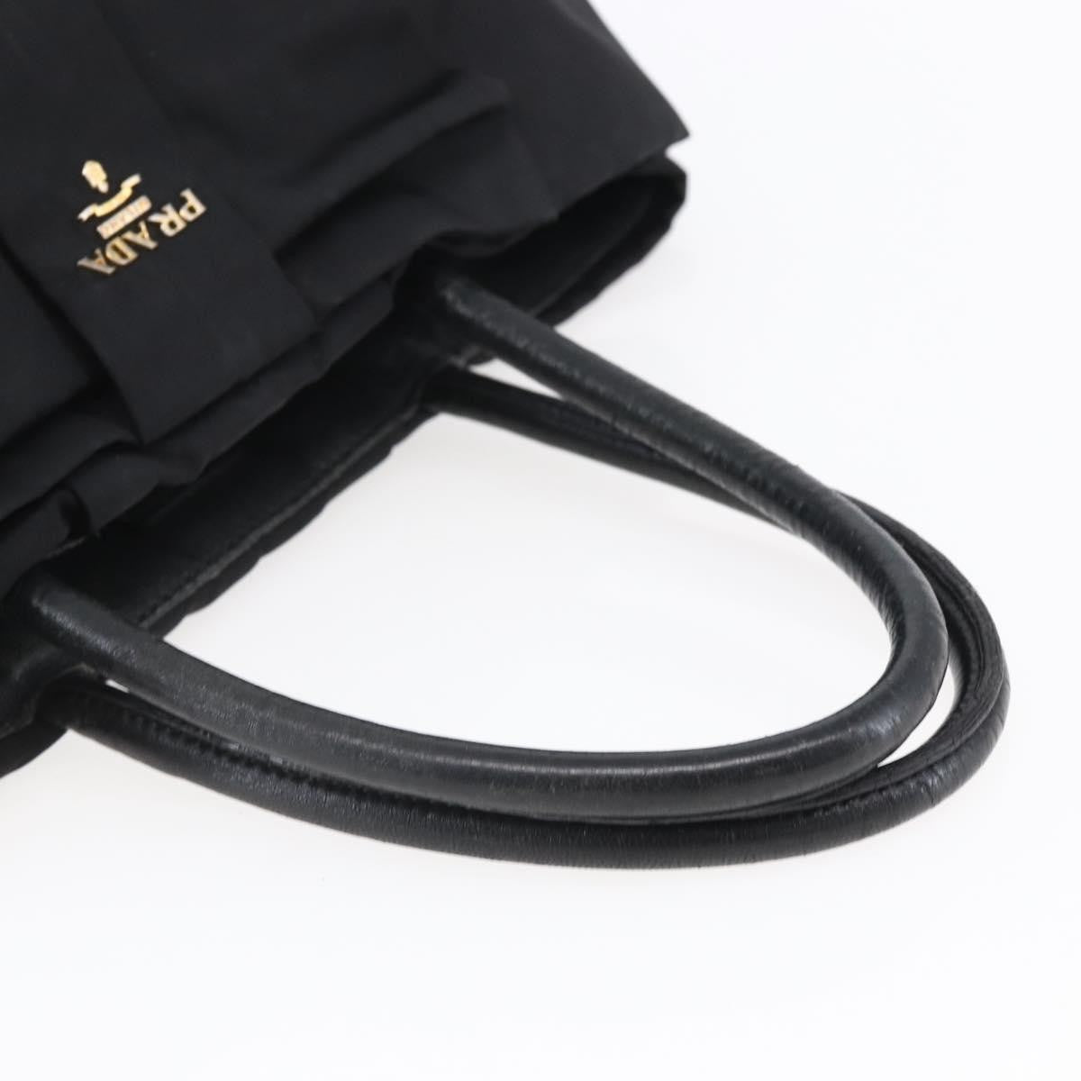 Prada Bow Tote Tessuto, BLACK, NYLON, Handbag