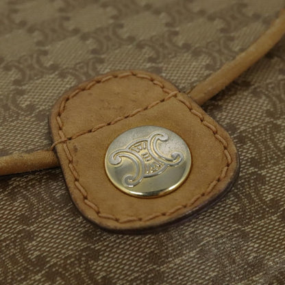 Celine Vintage Macadam Shoulder Bag Macadam Canva  Vinyl, BEIGE, PVC, Shoulder bag