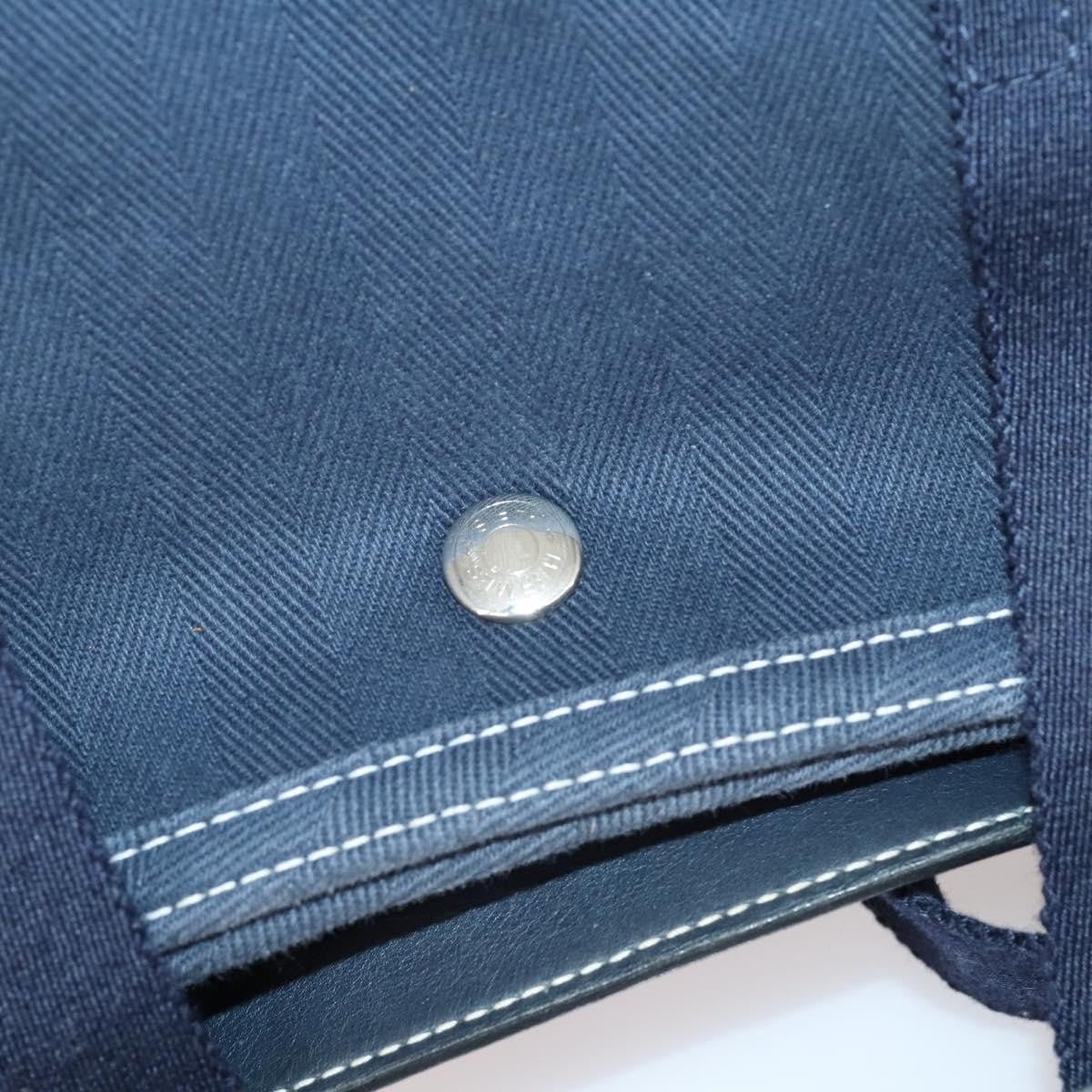 Hermes Valparaiso Bag Toile and Leather, NAVY, CANVAS, Handbag