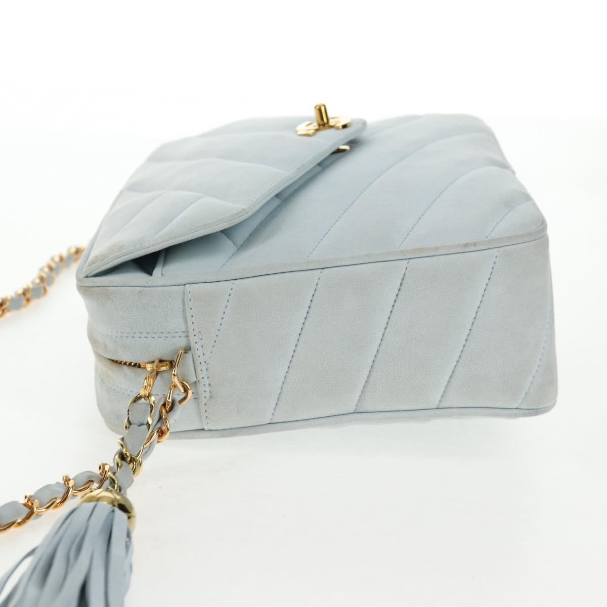 Chanel Vintage Camera bag Suede, BLUE, SUEDE, Crossbody bag