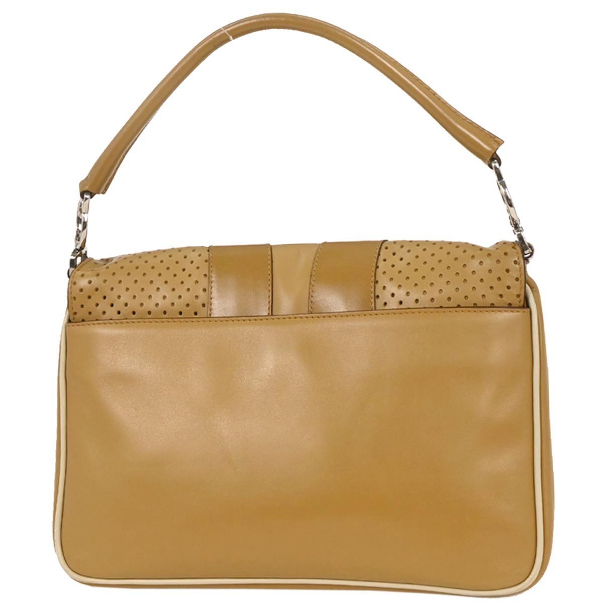 Prada Vitello Drive Handbag Leather, BROWN, LEATHER, Handbag