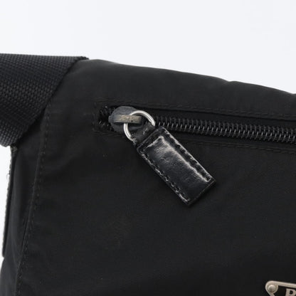 Prada Buckle Messenger Bag Tessuto, Black, Nylon, Shoulder Bag