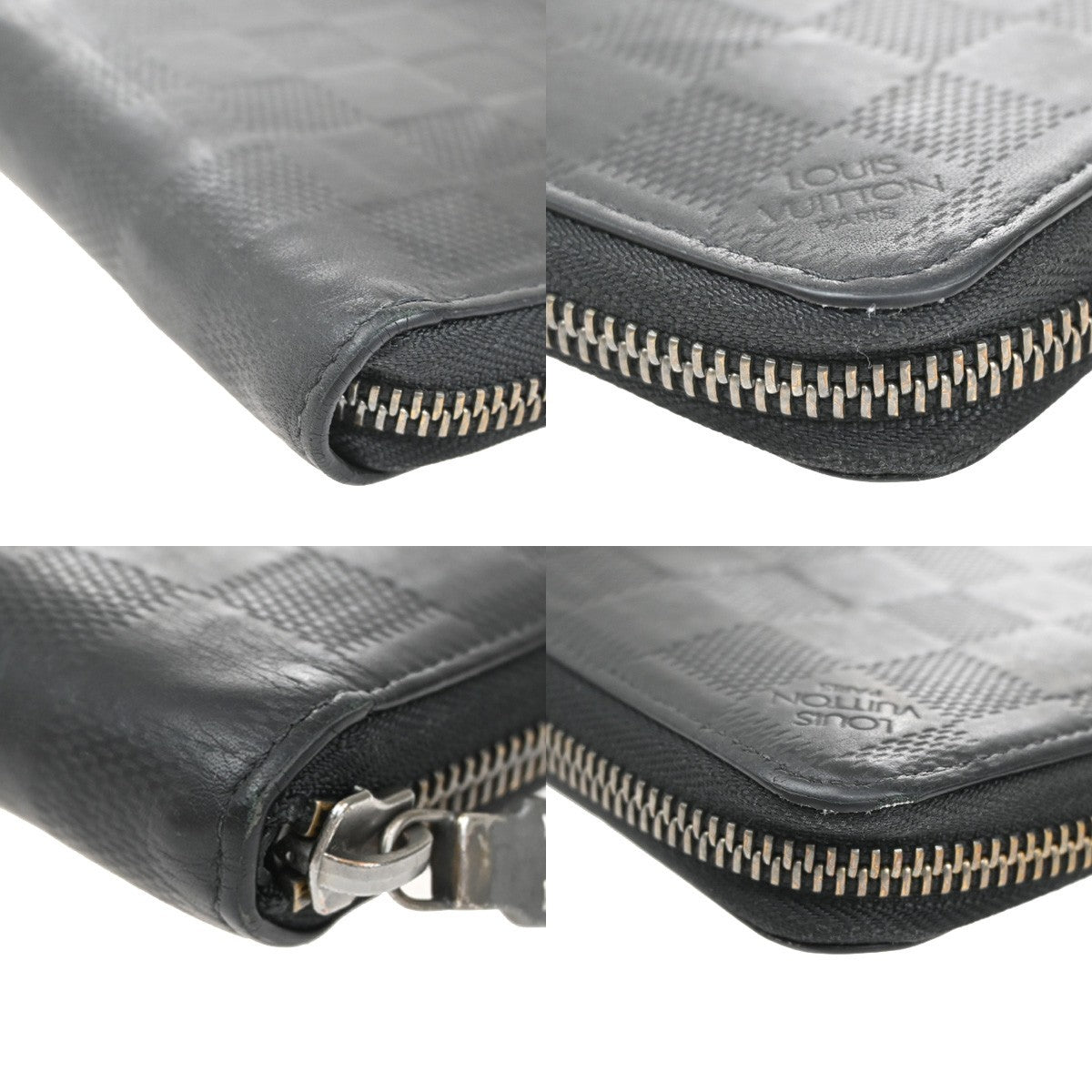 Louis Vuitton Zippy wallet vertical Damier Infini Leather, BLACK, LEATHER, Wallets