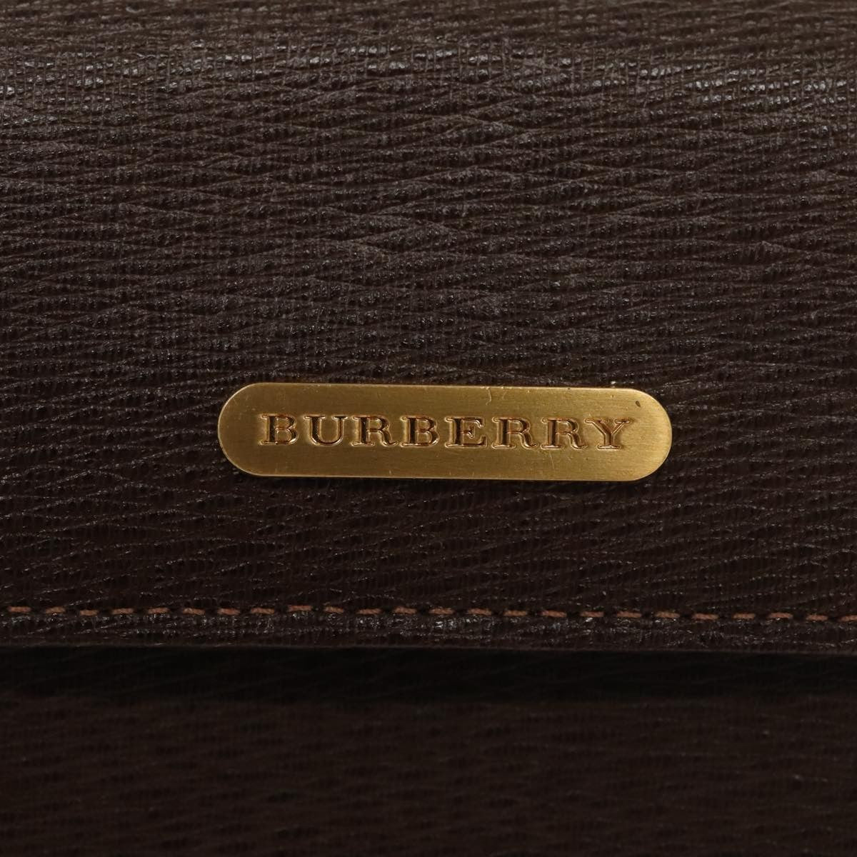 Burberry Vintage Pouch Leather, BROWN, LEATHER, Clutche & pouche