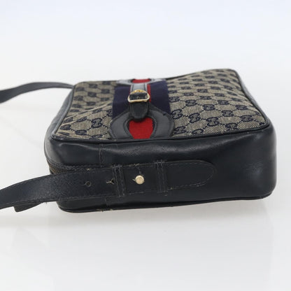 Gucci Sherry line shoulder bag Canvas, NAVY, CANVAS, Shoulder bag