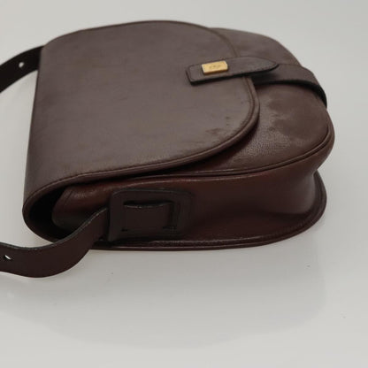 Christian Dior Vintage Trotter Shoulder Bag Canvas, BURGUNDY, LEATHER, Shoulder bag
