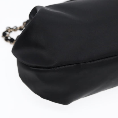 Salvatore Ferragamo Vintage Chain Shoulder Bag Nylon, BLACK, NYLON, Shoulder bag