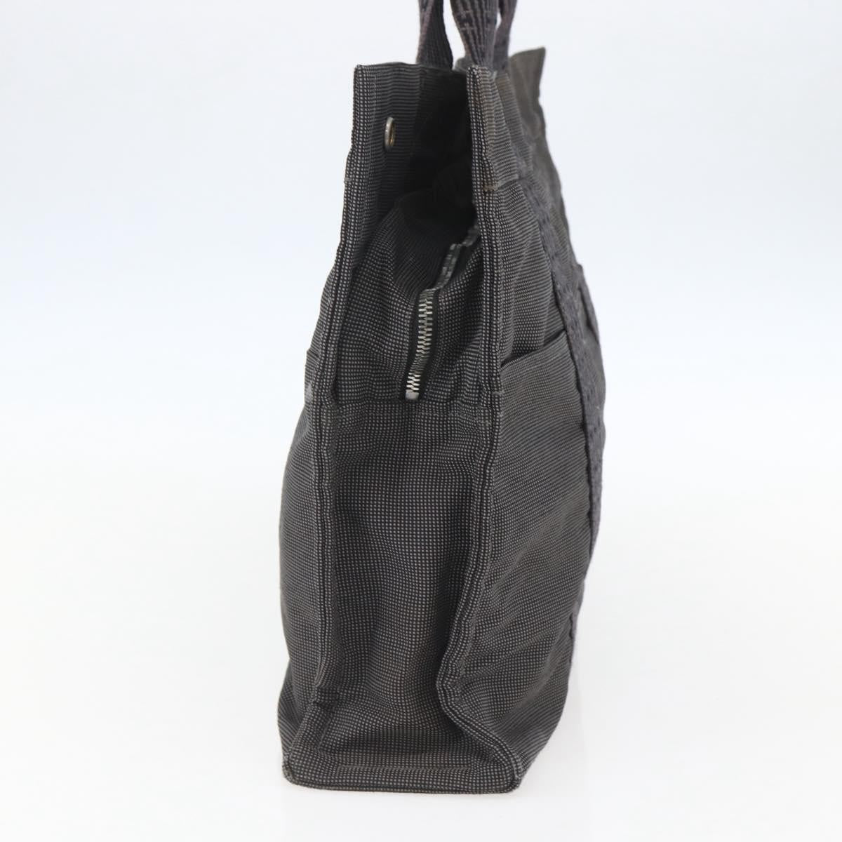 Hermes Fourre-tout Herline Canvas, GRAY, CANVAS, Tote bag