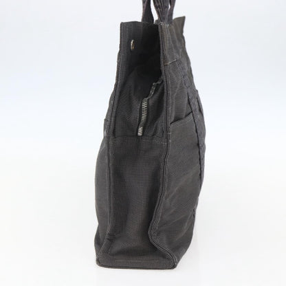 Hermes Fourre-tout Herline Canvas, GRAY, CANVAS, Tote bag