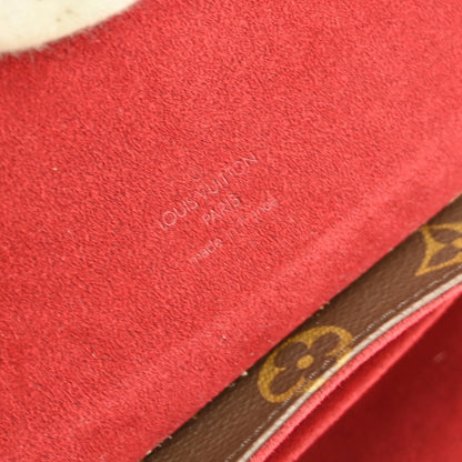 Louis Vuitton Sonatine Handbag Monogram Canvas, BROWN, CANVAS, Handbag