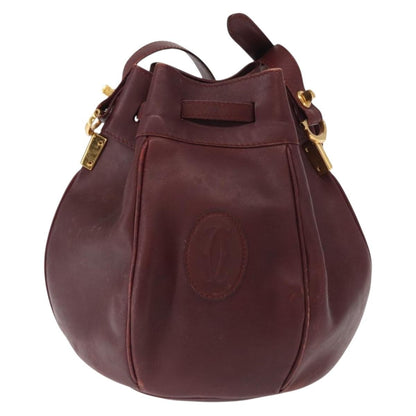 cartier Must de cartier bag Leather, BURGUNDY, LEATHER, Shoulder bag