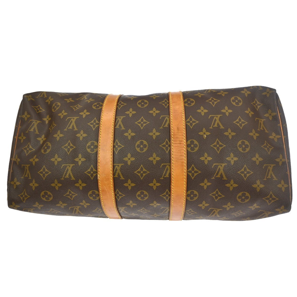 Louis Vuitton Keepall Bag Monogram Canvas, BROWN, CANVAS, Travel bag