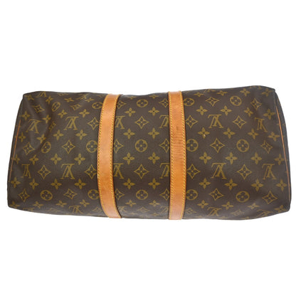 Louis Vuitton Keepall Bag Monogram Canvas, BROWN, CANVAS, Travel bag