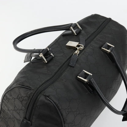 Gucci Duffle Bag Jumbo GG Embossed Leather, Black, PVC, Handbag