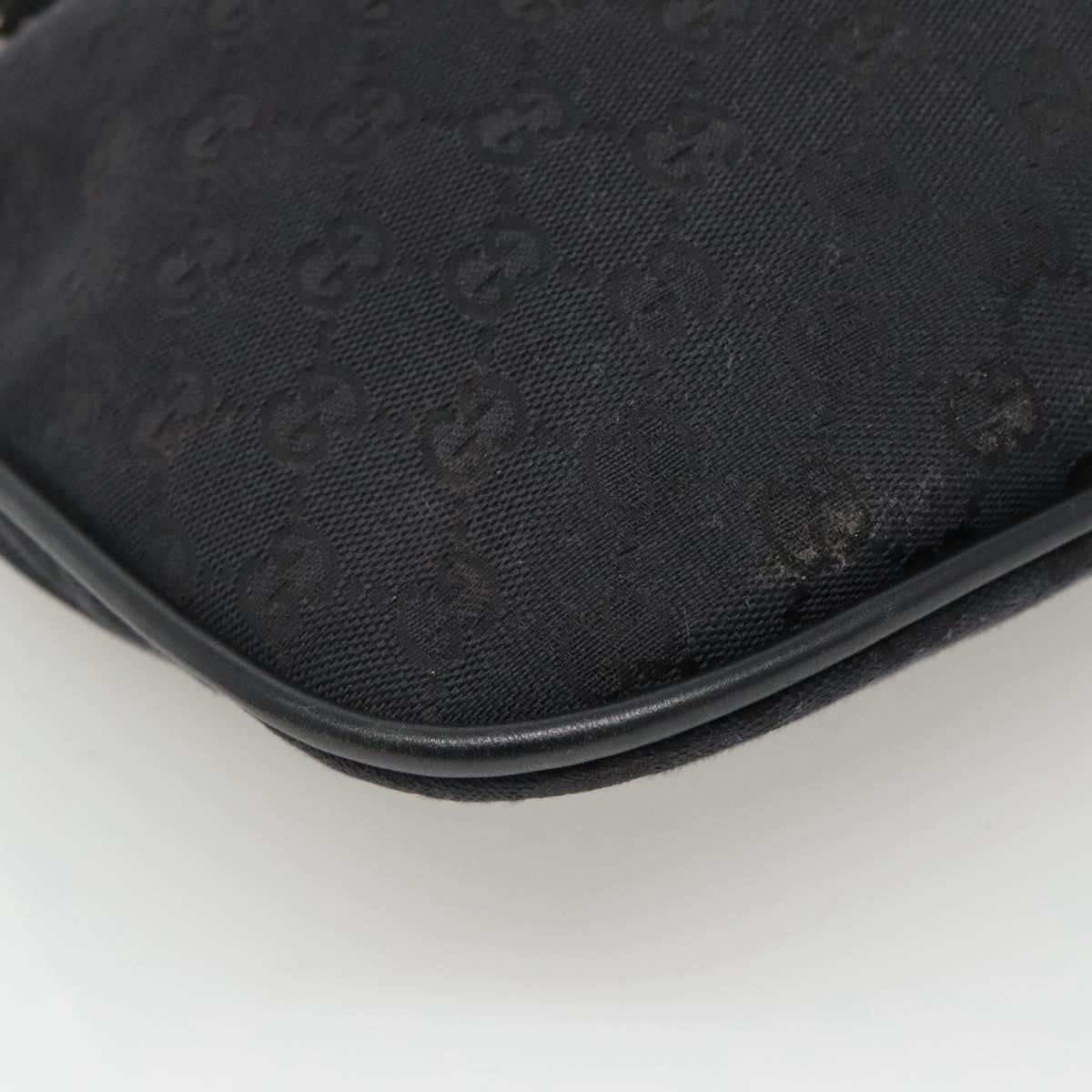 Gucci Miss Bamboo Bucket Bag GG Canvas, BLACK, CANVAS, Shoulder bag