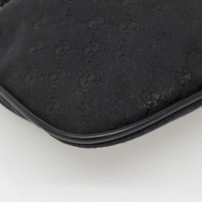 Gucci Miss Bamboo Bucket Bag GG Canvas, BLACK, CANVAS, Shoulder bag