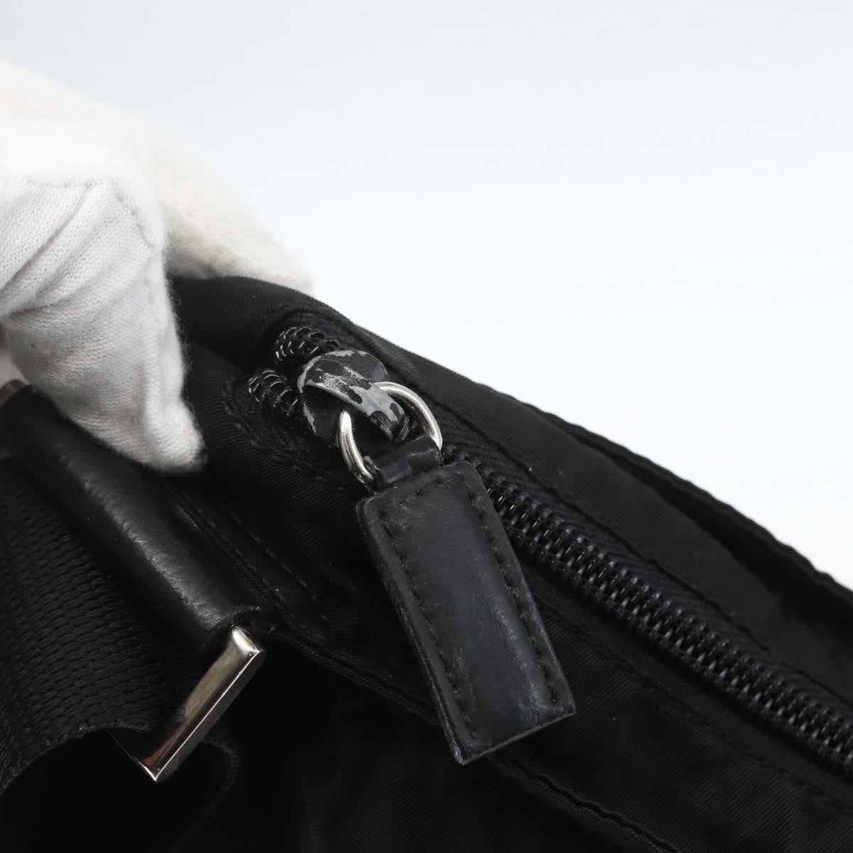 Prada Flat Messenger Bag Tessuto, BLACK, NYLON, Shoulder bag