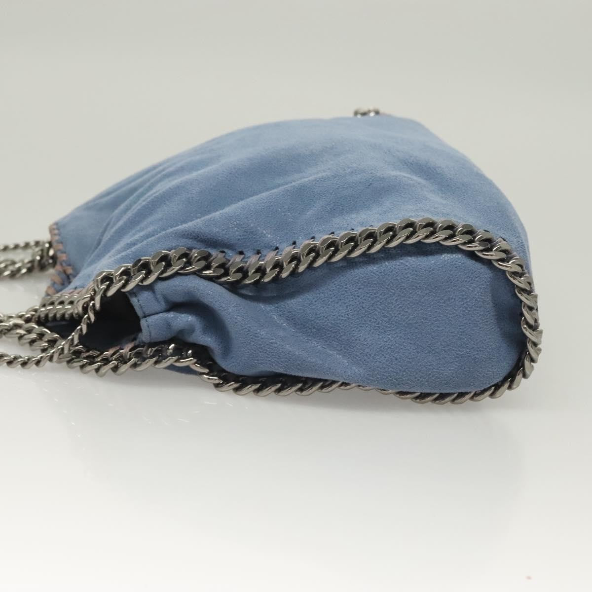 Stella McCartney Falabella Fold Over Crossbody Bag Suede, BLUE, SUEDE, Shoulder bag