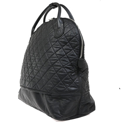 Chanel Horizontal Sport Weekender Bag Quilted Coated Canvas, BLACK, NYLON, Travel bag
