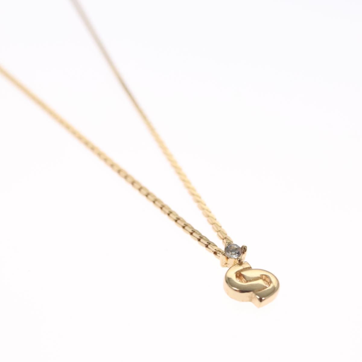 Christian Dior CD Pendant Necklace Metal, GOLD, METAL, Necklace