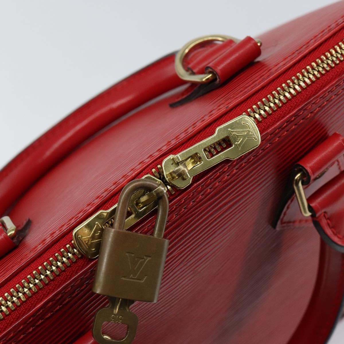 Louis Vuitton Alma Handbag Epi Leather, RED, LEATHER, Handbag