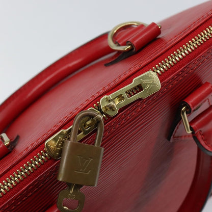 Louis Vuitton Alma Handbag Epi Leather, RED, LEATHER, Handbag