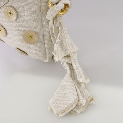 Louis Vuitton Polka Dot Panama Bowly Handbag Embellished Canvas, WHITE, CANVAS, Handbag