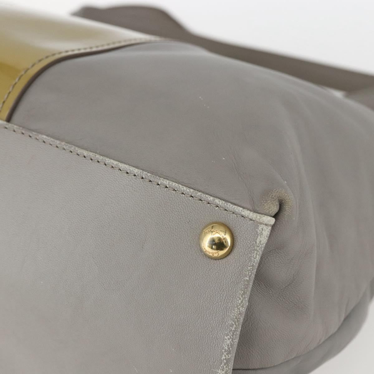 Salvatore Ferragamo Vala tote Leather, GRAY, LEATHER, Tote bag