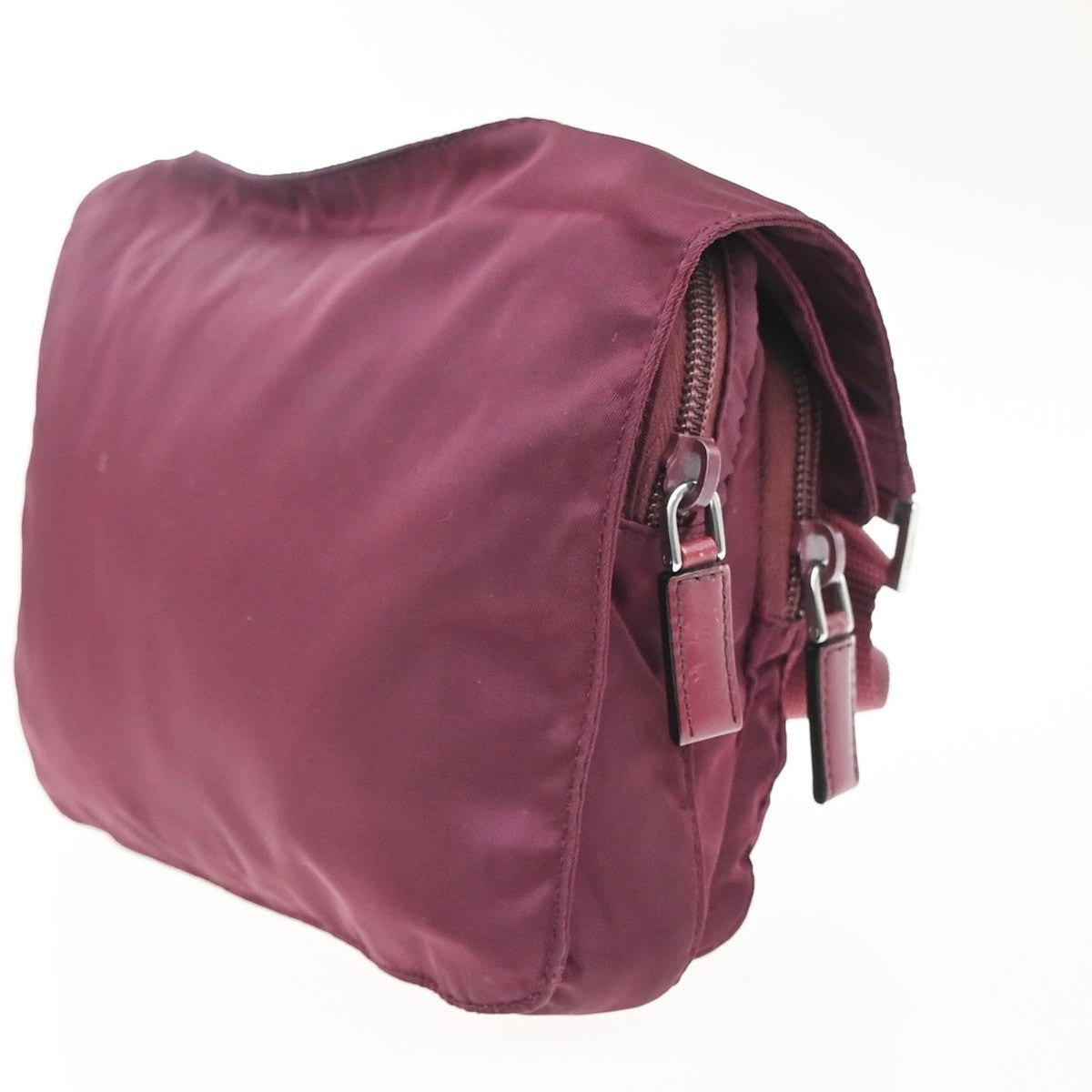 Prada Messenger Bag Printed Tessuto, Red, Nylon, Crossbody Bag