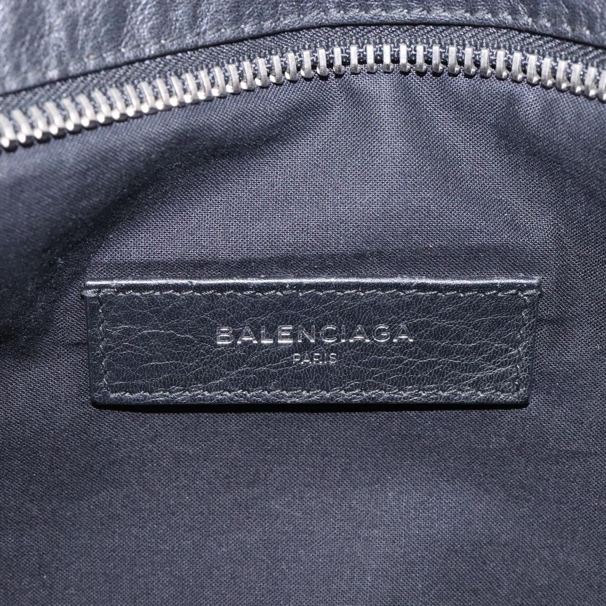 Balenciaga Graffiti Pouch Leather, BLACK, LEATHER, Clutche & pouche