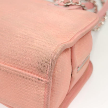 Chanel Deauville Tote Canvas, PINK, CANVAS, Handbag