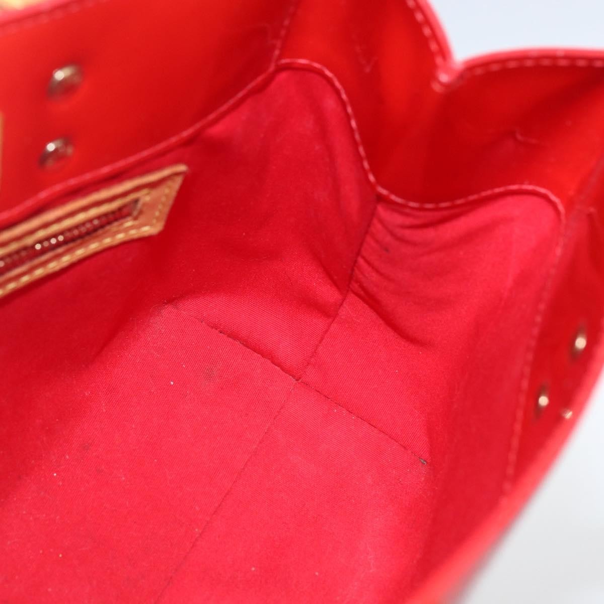 Louis Vuitton Reade Handbag Monogram Vernis, Red, Patent Leather, Handbag