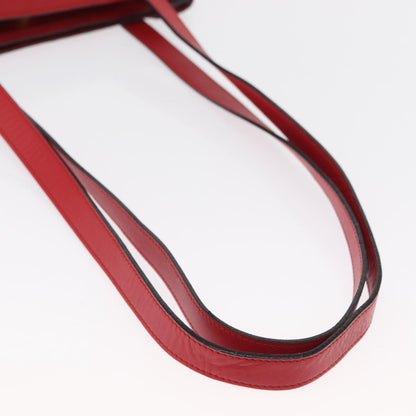 Celine Vintage Shoulder Bag Leather, RED, LEATHER, Shoulder bag