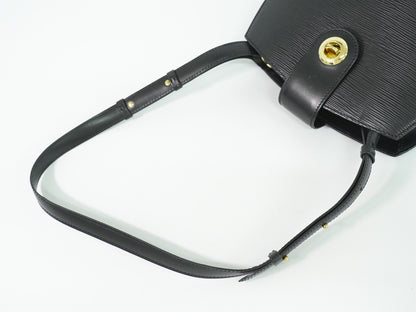 Louis Vuitton Cluny Shoulder Bag Epi Leather, BLACK, LEATHER, Shoulder bag