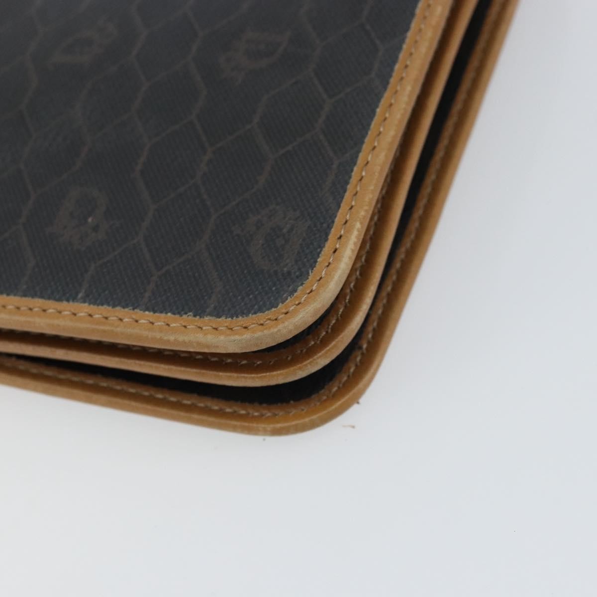 Christian Dior Vintage honeycomb clutch Canvas, BLACK, CANVAS, Clutche & pouche