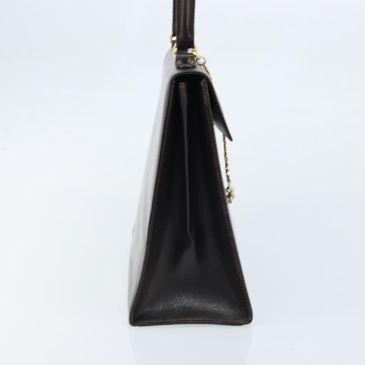 Celine Vintage Logo Top Handle Bag Leather, BROWN, LEATHER, Handbag
