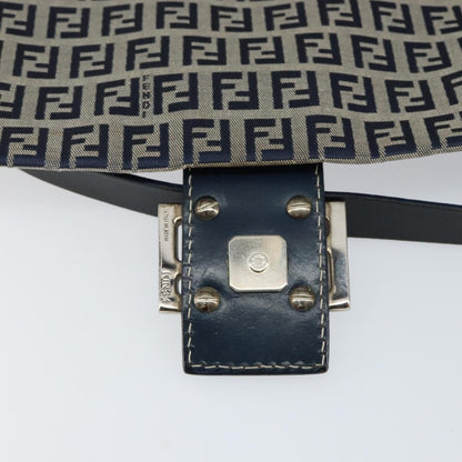 Fendi Mama Forever Bag Zucchino Canvas, NAVY, CANVAS, Tote bag