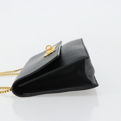 Versace Medusa Flap Chain Bag Leather, Black, Leather, Shoulder Bag