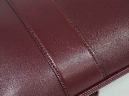Gucci Arli Shoulder Bag Leather, BURGUNDY, LEATHER, Shoulder bag