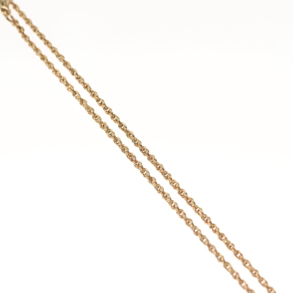 Christian Dior CD Round Pendant Necklace Metal and Crystals, GOLD, METAL, Necklace