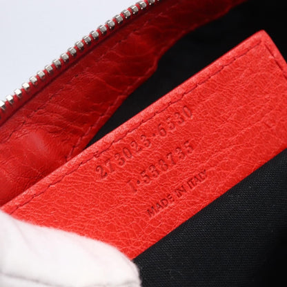 Balenciaga Classic City Clip Pouch Leather, RED, LEATHER, Clutche & pouche