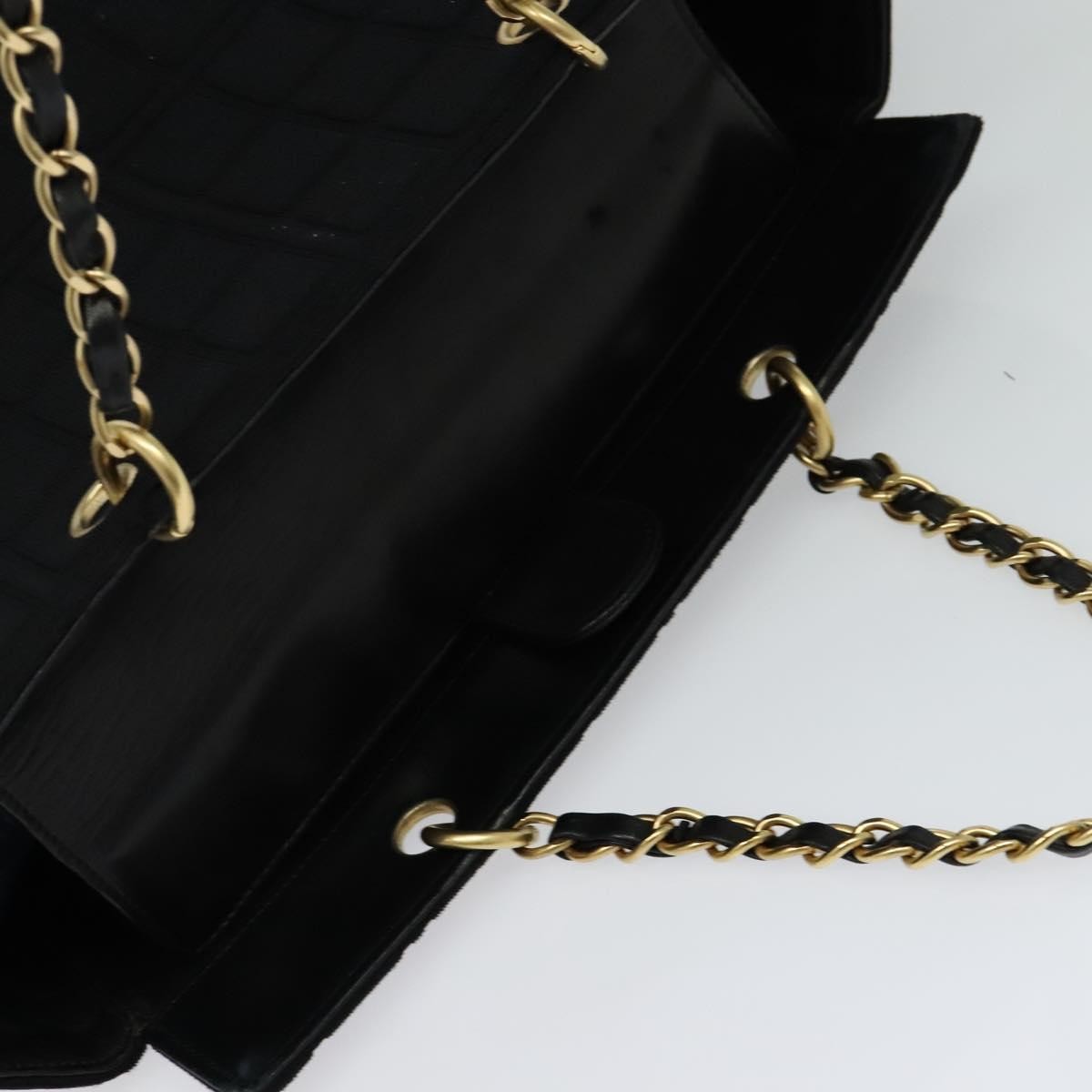 Chanel Chocolate Bar Chain Tote Quilted Jersey, BLACK, COTTON, Tote bag