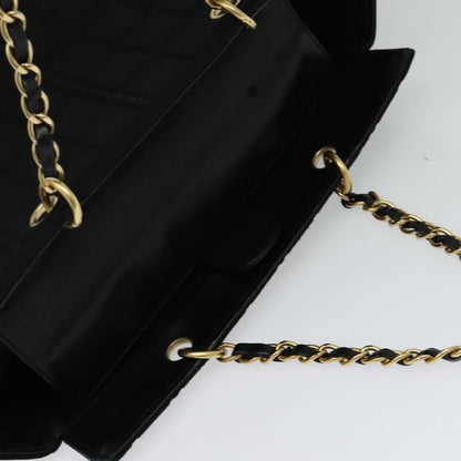 Chanel Chocolate Bar Chain Tote Quilted Jersey, BLACK, COTTON, Tote bag