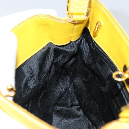 Salvatore Ferragamo Vala Handbag Nylon, YELLOW, NYLON, Handbag
