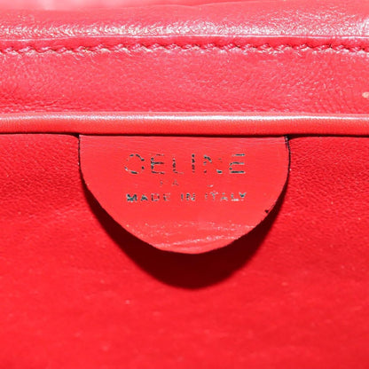 Celine Vanity bag Leather, RED, LEATHER, Shoulder bag