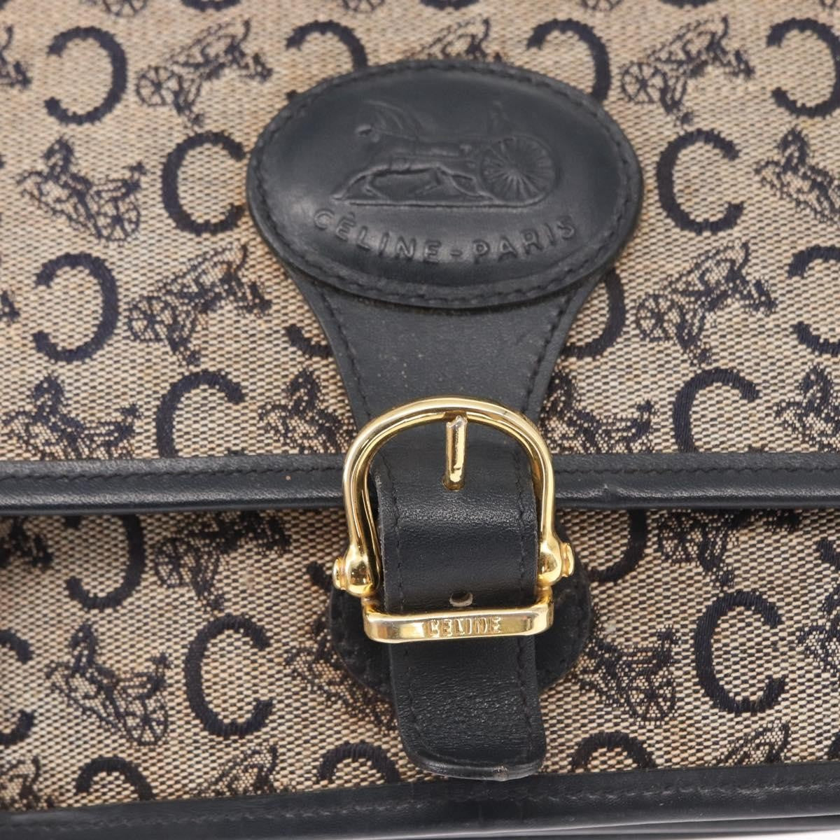 Celine C Sulky Shoulder bag Canvas, NAVY, CANVAS, Shoulder bag